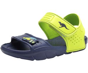 Sandale KANGAROOS "KangaSwim II", Mädchen, Gr. 29, blau (navy, lime), Synthetik, Schuhe Sandale (61371456-29) navy, lime