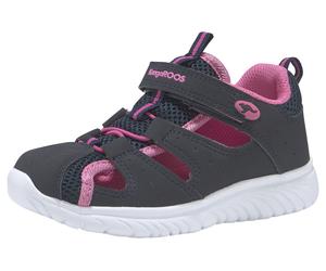 Sandale KANGAROOS "KI-Rock Lite EV", Mädchen, Gr. 22, bunt (dk, navy, daisy, pink), Synthetik, Textil, Schuhe Sandale, mit Klettverschluss (42325654-22) dk, navy, daisy, pink