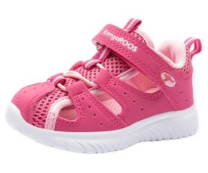 Sandale KANGAROOS "KI-ROCK LITE EV", Mädchen, Gr. 28, rosa (daisy pink, fuchsia pink), Synthetik, Textil, Schuhe Sandale (77548511-28) daisy pink, fuchsia pink