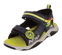 Sandale KAPPA, Mädchen, Gr. 34, blau (navy, lime), Synthetik, mehrfarbig, Schuhe Sandale, mit blinkenden LED Elementen (90457052-34)