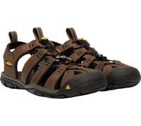 KEEN Herren CLEARWATER CNX LEATHER Sandale DUNKLE ERDE/SCHWARZ 43