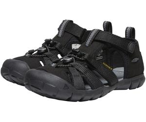 Sandale KEEN "SEACAMP II CNX", Jungen, Gr. 38, schwarz (schwarz, grau), Synthetik, Textil, Schuhe Sandale (31906044-38) schwarz, grau