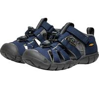 Sandale KEEN "SEACAMP II CNX", Mädchen, Gr. 27/28, blau (naval academy, drizzle), Synthetik, Schuhe Sandale (96792352-27) naval academy, drizzle