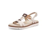 Riemchensandale ARA "Ara Sandalen Glattleder", Damen, Gr. 40, weiß, braun, Glattleder, Schuhe Riemchensandale (47343169-40) weiß, braun