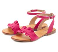 Sandale LASCANA "offener Schuh", Damen, Gr. 43, pink, Obermaterial: 100% Ziegenleder. Decksohle: 100% Rindsleder. Futter: 100% Schweinsleder. Laufsohle: 100% Synthetik, unifarben, Schuhe Sandale, Sand