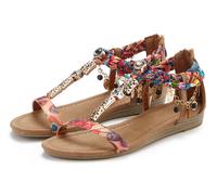 LASCANA Sandale Damen rosa/camelfarben Gr.43