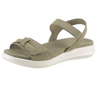 Sandale LEGERO "ELLA", Damen, Gr. 38, grün (pino (hellgrün)), Veloursleder, Schuhe Sandale, Plateausandale, Komfortschuh mit praktischen Klettverschlüssen (92362352-38) pino (hellgrün)