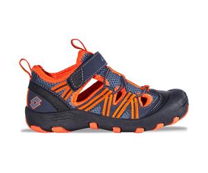 Sandale LOTTO, Mädchen, Gr. 39, orange (navy, fr.orange), Kunstfaser, Synthetik, mehrfarbig, Schuhe Sandale, - in kinderfußgerechter Passform (37700365-39) navy, fr.orange