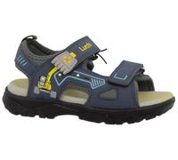 Sandale LURCHI "Blinkschuh WMS: Kodo", Kinder, Gr. 33, blau (navy, steel), Lederimitat, Schuhe Sandale, Klettschuh, Outdoorschuh, Größenschablone zum Download (76511910-33) navy, steel