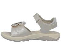 Sandale LURCHI "Farfalla", Mädchen, Gr. 27, silber (silberfarben), Lederimitat, Glitzer, glänzend, festlich, Schuhe Sandale, Klettschuh, mit Strasssteinen, Größenschablone zum Download (13100968-27) s