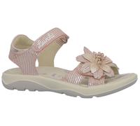 Sandale LURCHI "Flora", Mädchen, Gr. 26, rosa, Lederimitat, glänzend, festlich, Schuhe Sandale, Sandalette mit Blumenverzierung, Größenschablone zum Download (61816464-26) rosa