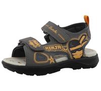 Sandale LURCHI "Kinja", Jungen, Gr. 31, grau (grau, orange), Lederimitat, kontrastfarbene Details, Schuhe Sandale, Sommerschuh, Trekkingschuh, Größenschablone zum Download (91772747-31) grau, orange