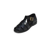 Sandale MARC O'POLO "aus veredeltem Rindleder", Damen, Gr. 38, schwarz, Obermaterial: 100% Leder (Rind), unifarben, Schuhe Sandale (93372852-38) schwarz