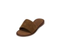 Marc O'Polo Damen Slides BABETTE aus Veloursleder, taupe, Gr. 39EU