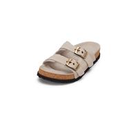 Sandale MARC O'POLO "aus weichem Veloursleder", Damen, Gr. 39, grau silk, Obermaterial: 100% Leder, unifarben, Schuhe Sandale (88078201-39) grau silk