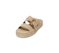 Sandale MARC O'POLO "mit Velourslederriemen", Damen, Gr. 42, beige (dusty sand), Obermaterial: 100% Leder, unifarben, Schuhe Sandale (21209231-42) dusty sand