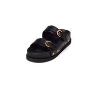 Sandale MARC O'POLO "mit verstellbaren Riemen", Damen, Gr. 40, schwarz, Obermaterial: 100% Leder, unifarben, Schuhe Sandale (36653917-40) schwarz