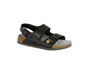 Sandale "Milano ESD BF Sandale normale Weite", Jungen, Gr. 45, schwarz, Obermaterial: 50% Rindsleder Leather cow. 50% Lammleder LEL., BIRKENSTOCK PROFESSIONAL, Schuhe Sandale (69597704-45) schwarz