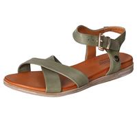 Sandale MUSTANG SHOES, Damen, Gr. 37, grün (olivgrün), Lederimitat, Schuhe Sandale, Sommerschuh, Sandalette, Riemchensandale, mit breiten Riemen (76072240-37)