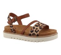 Sandale MUSTANG SHOES "Malina", Damen, Gr. 40, sand, leo, Lederimitat, Textil, Schuhe Sandale, Plateausandalette, Sommerschuh, Urlaubsschuh in Leo-Optik (34742852-40) sand, leo