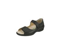 Sandale NATURAL FEET "Tunis", Damen, Gr. 38, schwarz, Leder, Schuhe Sandale, mit stoßdämpfender PU-Laufsohle (88189419-38) schwarz