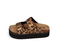 Sandale O'NEILL "SANDY PLATFORM SLIDER WOMEN LOW", Damen, Gr. 39, leopard, Synthetik, Schuhe Sandale (15622404-39) leopard