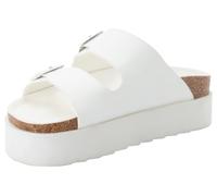 Sandale O'NEILL "SANDY PLATFORM SLIDER WOMEN LOW", Damen, Gr. 39, weiß (sanftes weiß), Synthetik, Schuhe Sandale (75558212-39) sanftes weiß