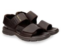 Sandale PANAMA JACK "Rusell", Herren, Gr. 41, braun (dunkelbraun), Nappaleder, Schuhe Sandale, Klettschuh, Sommerschuh, Urlaubschuh mit weicher Lederinnensohle (97805209-41)