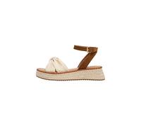 Sandale PEPE JEANS "sandals KATE BASS", Damen, Gr. 37, beige (sanftes weiß), 65% Cotton, 35% Cow Suede, Schuhe Sandale (92475757-37) sanftes weiß