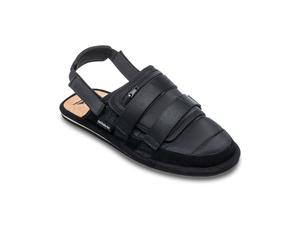 Sandale QUIKSILVER "After Session Mule", Herren, Gr. 10 (43), schwarz, Obermaterial:Obermaterial: Textil, Leder, Reißverschluss - Futter: Textil - Laufsohle: Gummi;, Schuhe Sandale (81792053-10) schwa