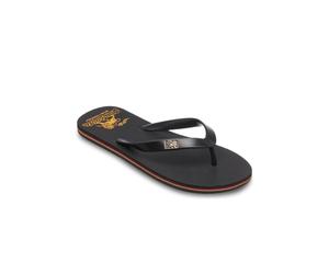 Sandale QUIKSILVER "Bob Marley Molokai", Herren, Gr. 14(47), schwarz, Obermaterial: 96% thermoplastischer Gummi, 4% Metall / Futter: 100% Synthetikgummi / Laufsohle: 100% Moosgummi., Schuhe Sandale (2