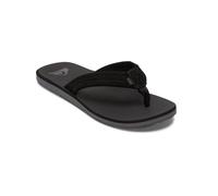 Sandale QUIKSILVER "Carver Suede Core", Herren, Gr. 8(41), schwarz (schwarz 1), Obermaterial: Leder / Außensohle: Synthetischer Gummi., Schuhe Zehentrenner (70989545-8) schwarz 1