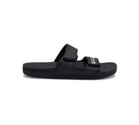 Sandale QUIKSILVER "Rivi Double", Herren, Gr. 12(45), schwarz (schwarz, grau, schwarz), Obermaterial:Obermaterial: Synthetikmaterial / Futter: Textil / Außensohle: TPR;, Schuhe Schlappen Badelatschen