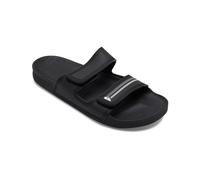 Sandale QUIKSILVER "Rivi Double", Herren, Gr. 6(39), schwarz (schwarz, grau, schwarz), Obermaterial: Synthetikmaterial / Futter: Textil / Außensohle: TPR., Schuhe Schlappen Badelatschen Pantolette (34