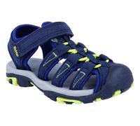 Sandale RICHTER "Boulder WMS: mittel", Kinder, Gr. 32, blau (nautical, blau, n.lime), Textil, kontrastfarbene Details, Schuhe Sandale, Wassersandale mit robuster Zehenpartie, Größenschablone zum Downl