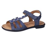 RICOSTA Mädchen Riemchensandalen ANA, Kinder Sandalen, Weite: Mittel, bequem, flach, sommerschuhe, freizeitschuhe, offene schuhe, nautic (170), 42 EU