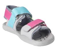 Sandale RICOSTA "Loen WMS: mittel", Kinder, Gr. 31, rosa (grau, pink, neon), Lederimitat, Textil, kontrastfarbene Details, Schuhe Sandale, Trekkingsandale mit Klettverschluss, Größenschablone zum Down