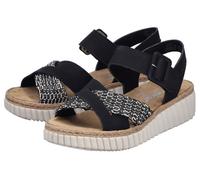 Rieker Damen Sandalen FSK schwarz/schwarz-sand Größe 40