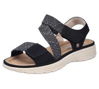 Rieker Damen V8574 Keilsandaletten, Schwarz, 42 EU