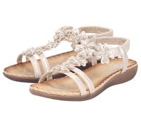 Rieker V7573 90 Damen Sandale Lightgold Beige 38