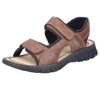 Sandale RIEKER, Herren, Gr. 44, braun, Lederimitat, Textil, Schuhe Sandale, Sommerschuh, Klettschuh, Outdoorsandale, in Trekking-Optik (32360666-44) braun