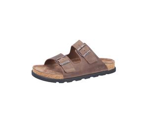 Sandale RIEKER "Sandale", Herren, Gr. 40, braun, Obermaterial: 50% Rindsleder Leather cow. 50% Lammleder LEL., Schuhe Sandale (19931641-40) braun