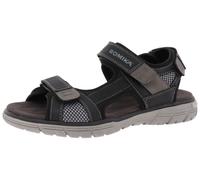 Sandale ROMIKA, Herren, Gr. 42, schwarz (schwarz, taupe), Lederimitat, Textil, Schuhe Sandale, Sommerschuh, Trekkingsandale, Herrensandale mit Klettverschlüssen (57381448-42)