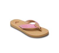 Sandale ROXY "Porto Raffia", Damen, Gr. 8(38), raspberry, Obermaterial:Obermaterial: 90% synthetische Raffia/10% Textilpolyester, Futter: 100% Textilpolyester, Laufsohle: 100% TPR;, Schuhe Sandale (69