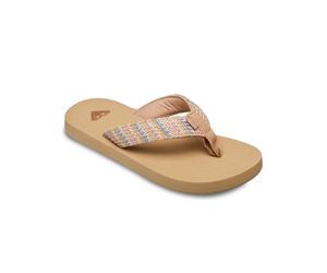 Sandale ROXY "Rg Porto Raffia", Jungen, Gr. 11(28), blau, braun, weiß, Obermaterial: 90% synthetisches Raffia/10% Textilpolyester, Futter: 100% Textilpolyester, Laufsohle: 100% EVA., Schuhe Sandale (3