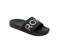 Sandale ROXY "Slippy Ii", Gr. 8,5(39), schwarz (schwarz, m gold), Obermaterial: 100% Synthetikmaterial / Futter: 100% Textil / Außensohle: 100% EVA, Schuhe (31438007-8,5) schwarz, m gold