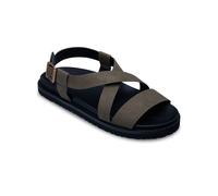 Sandale ROXY "Zaho Crossed", Damen, Gr. 7(37), oil grün, Obermaterial:Obermaterial: 95% synthetisches PU/5% Metall, Futter: 100% synthetisches PU, Laufsohle: 100% EVA;, Schuhe Sandale (41550934-7) oil