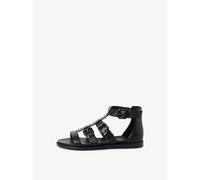 Sandalette TAMARIS, Damen, Gr. 36, schwarz, Leder, unifarben, Schuhe Sandalette, Riemchensandale, Schaftsandale mit geschlossener Ferse (71347121-36) schwarz