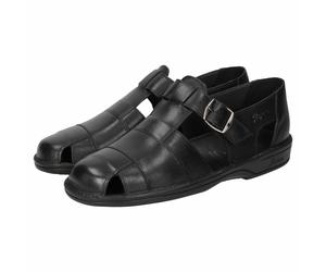 Sandale SIOUX "Gabun", Herren, Gr. 43 (UK 9), schwarz, Obermaterial: 100% Kalbsleder CAL. 100% Polyurethan PU., Schuhe Sandale (46325913-43) schwarz