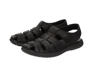Sandale SIOUX "Lutalo-702", Herren, Gr. 44 (UK 9 1/2), schwarz, Obermaterial: 100% Kalbsleder CAL. 100% Polyurethan PU., Schuhe Sandale (44555504-44) schwarz